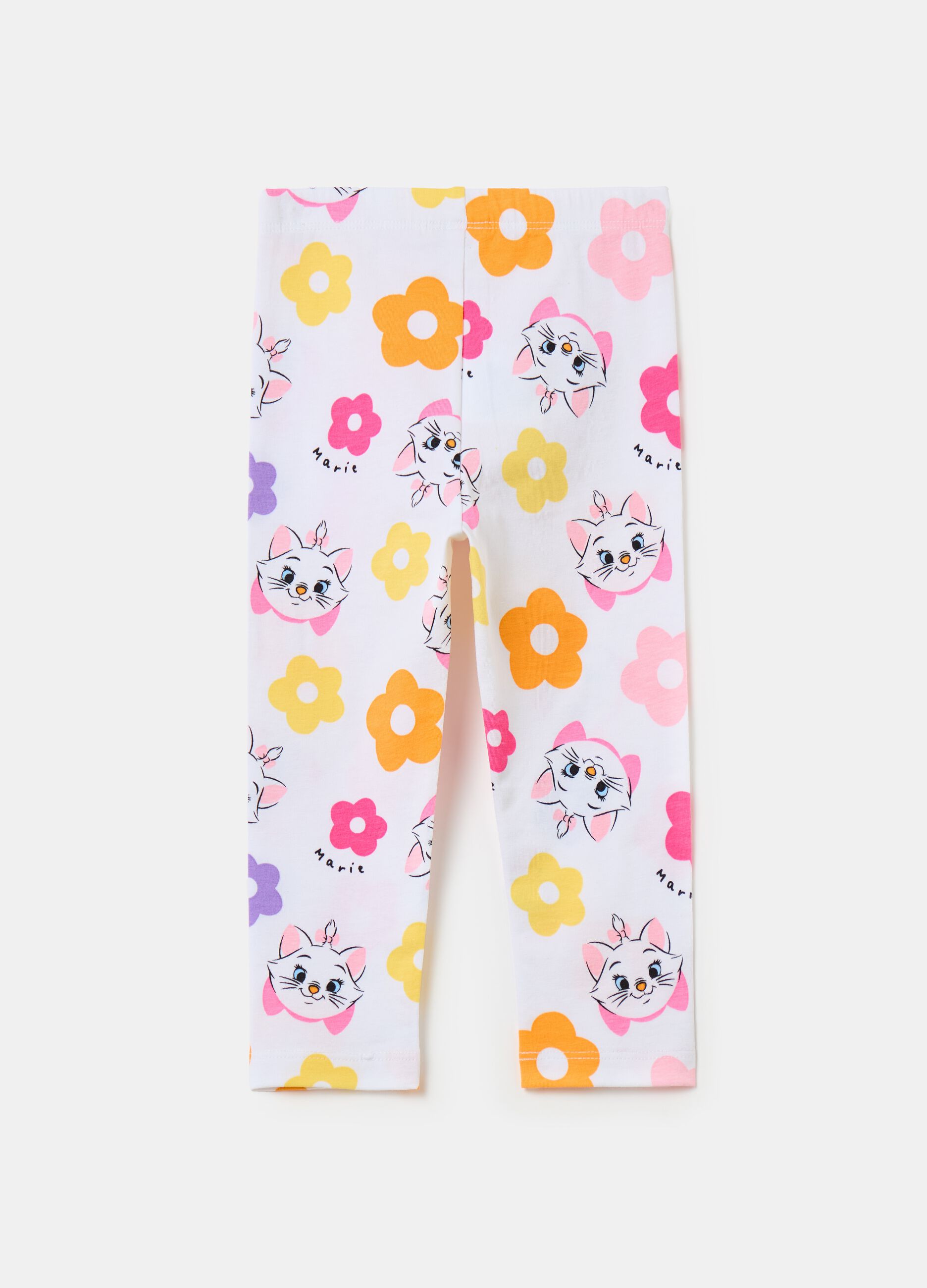 Leggings with Marie and flowers print