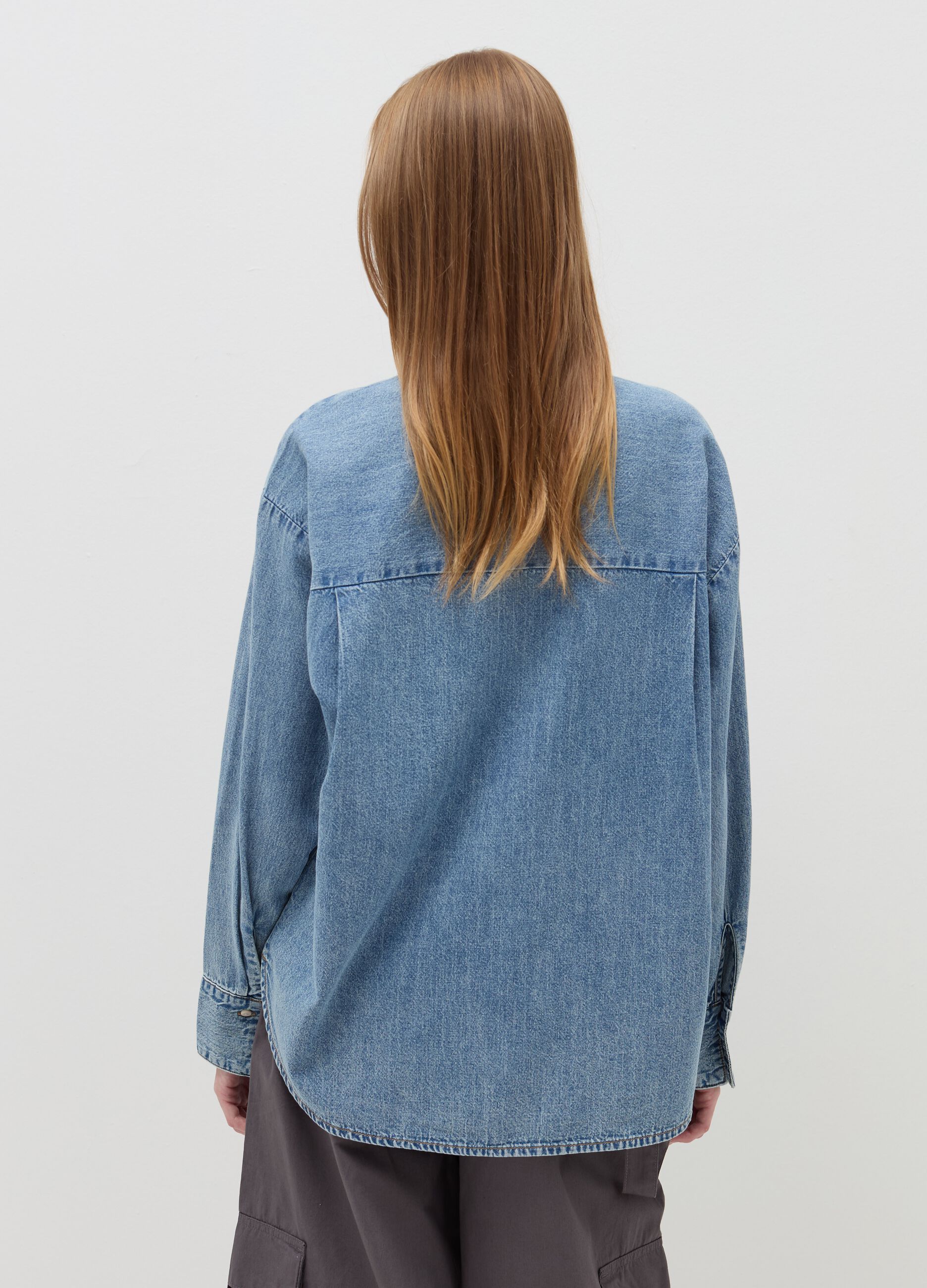 Oversized shirt in denim