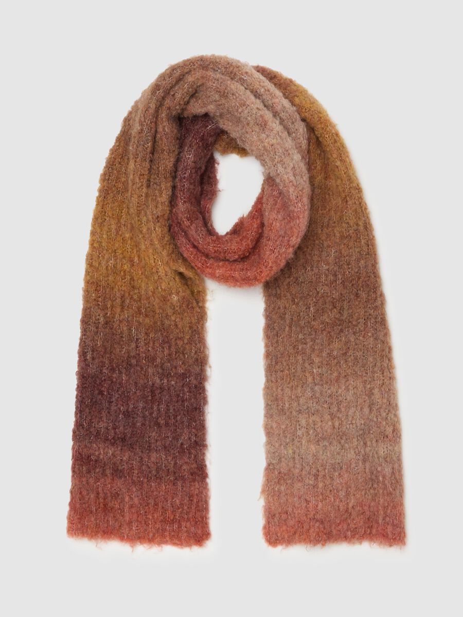 Scarf with degradé bouclé effect_0