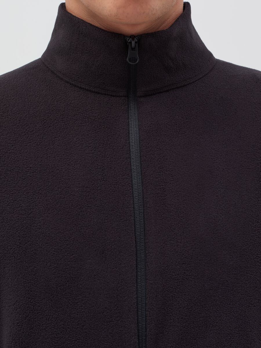 Fleece full-zip sweatshirt with high neck_2