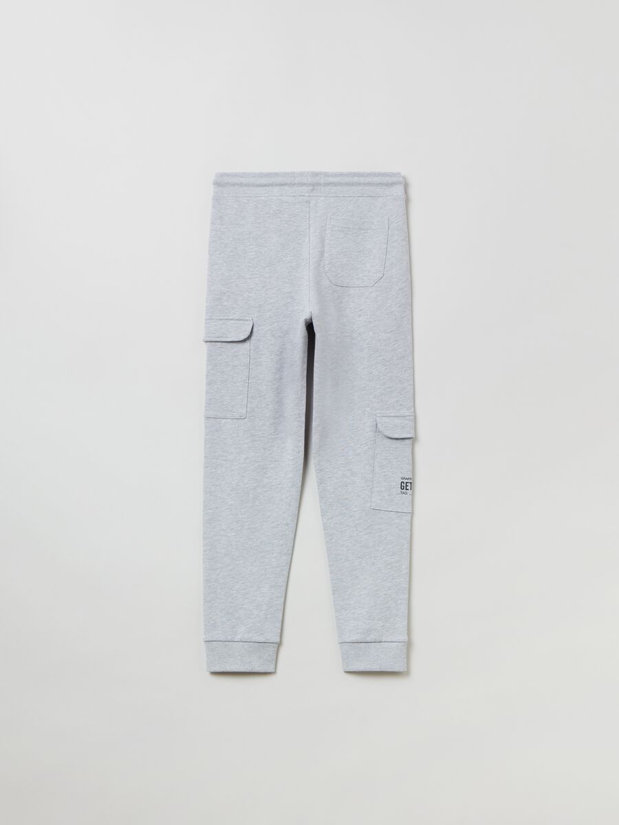 Joggers cargo con coulisse e stampa _1