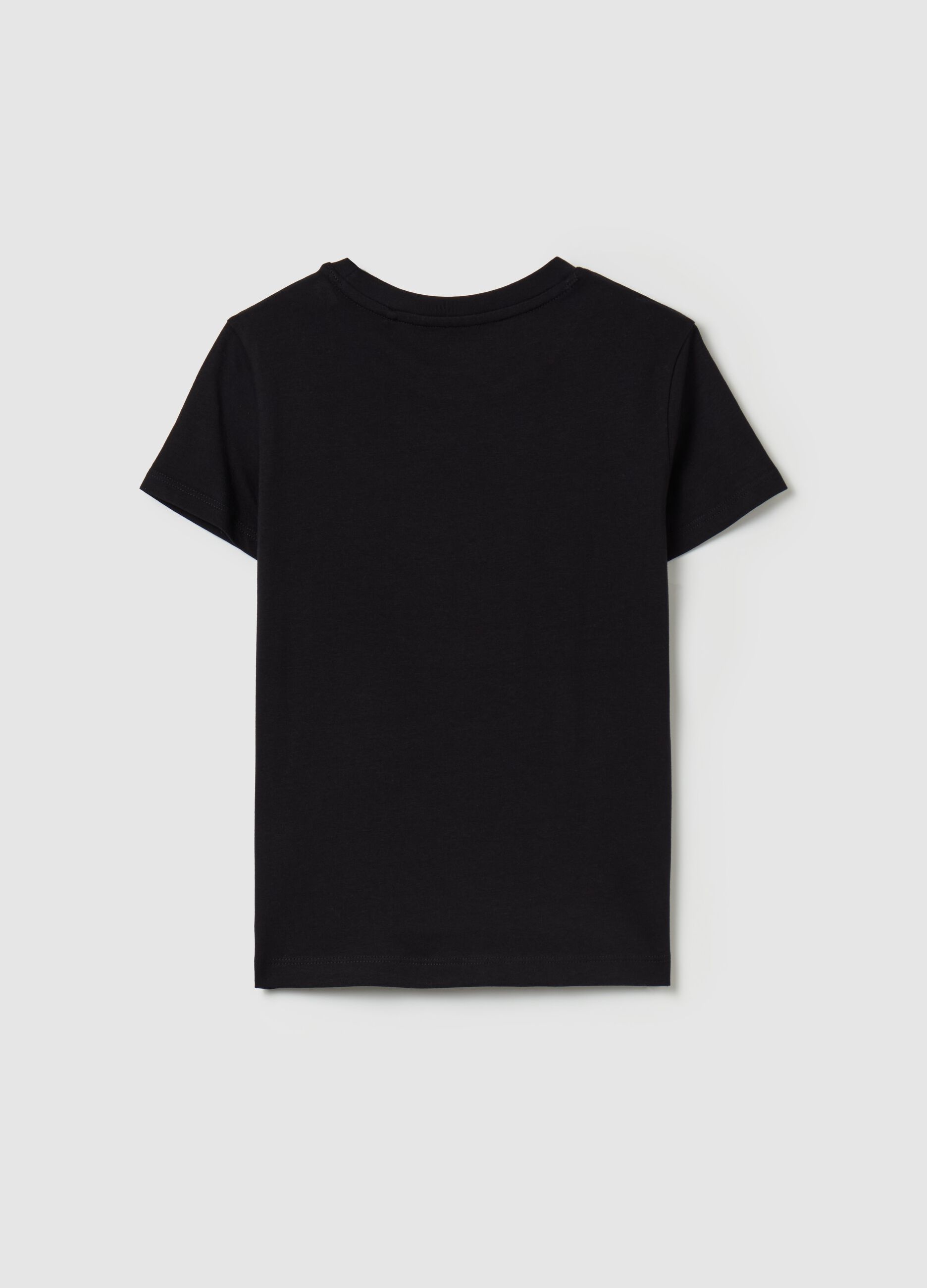 Solid colour T-shirt in organic cotton