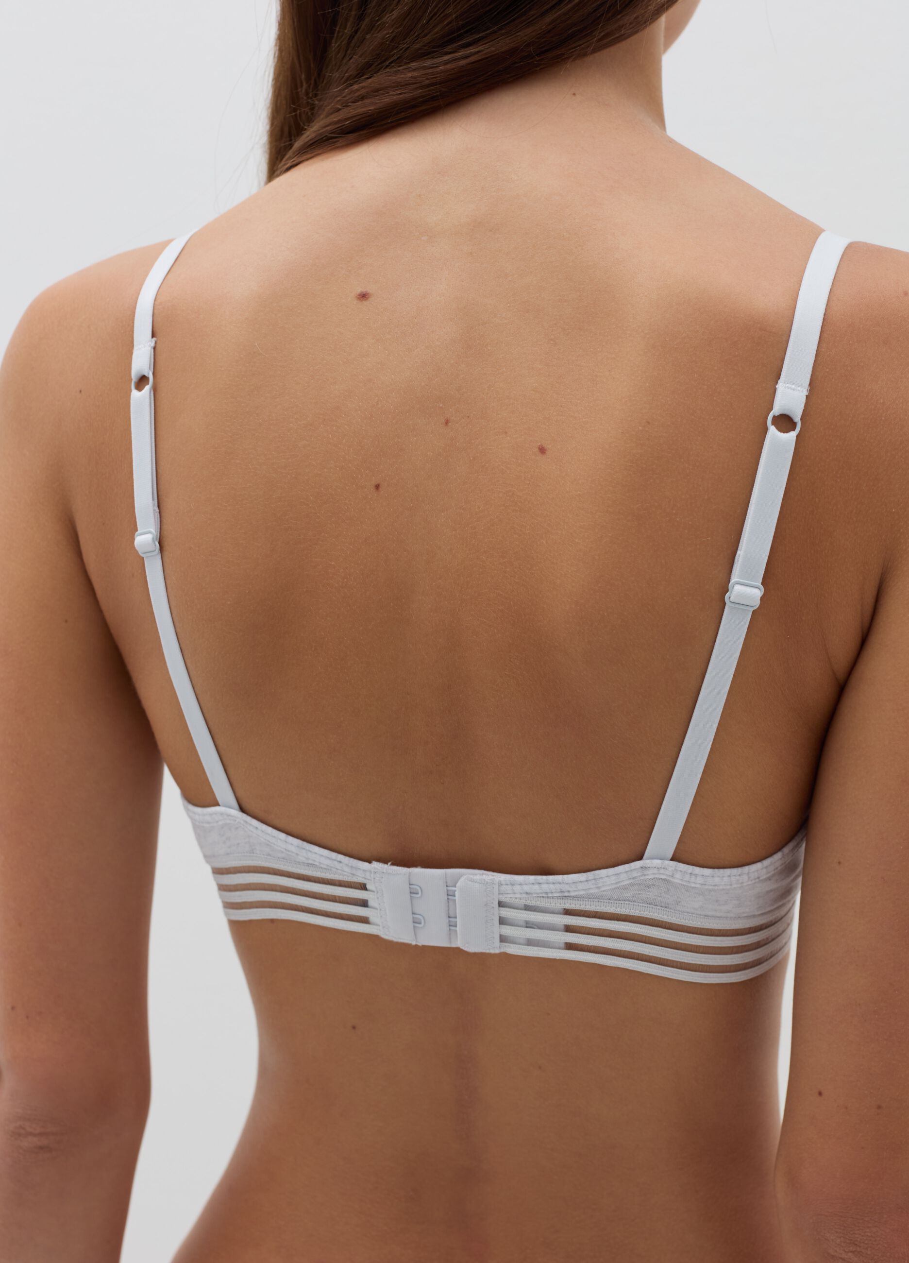 The Triangle soft bra with striped base