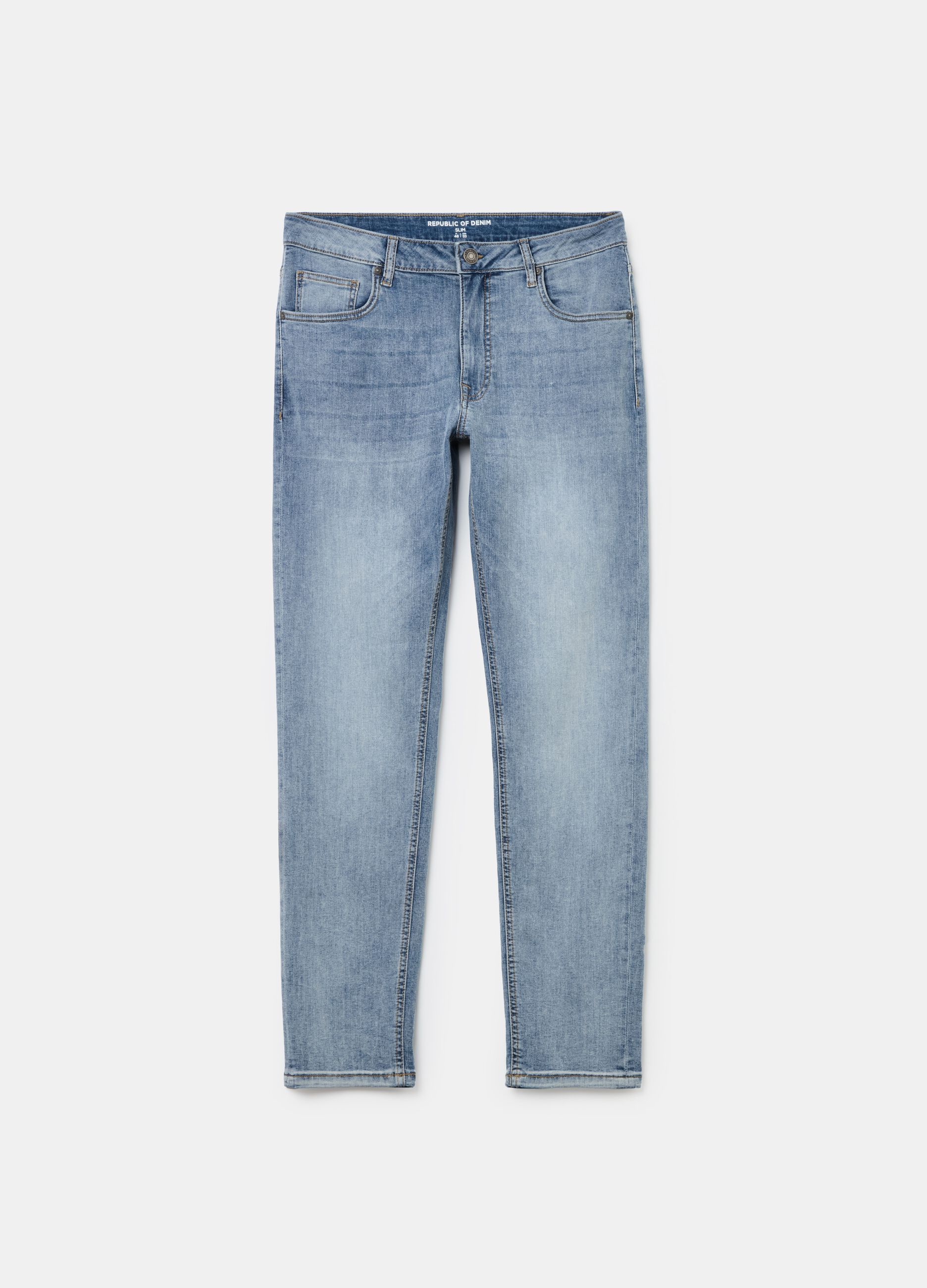 Slim-fit stretch jeans with five pockets