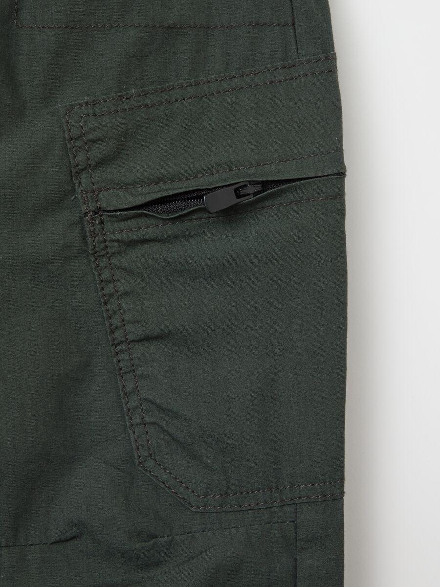 Cargo joggers in cotton with drawstring_2