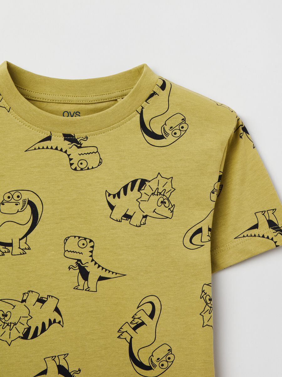 T-shirt with all-over dinosaurs print_2