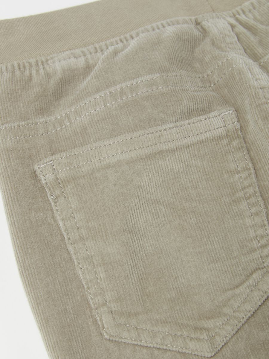 Corduroy joggers with drawstring_3