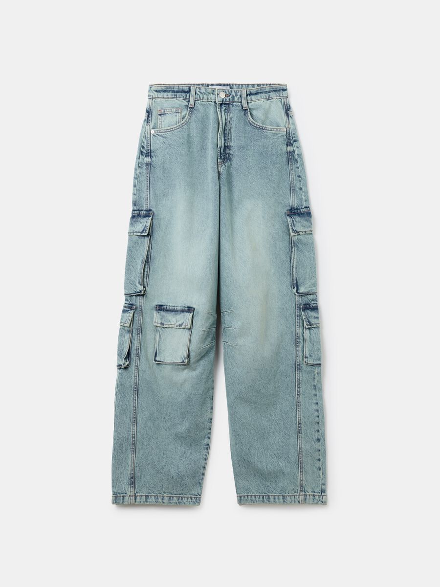 Wide-leg cargo jeans_4