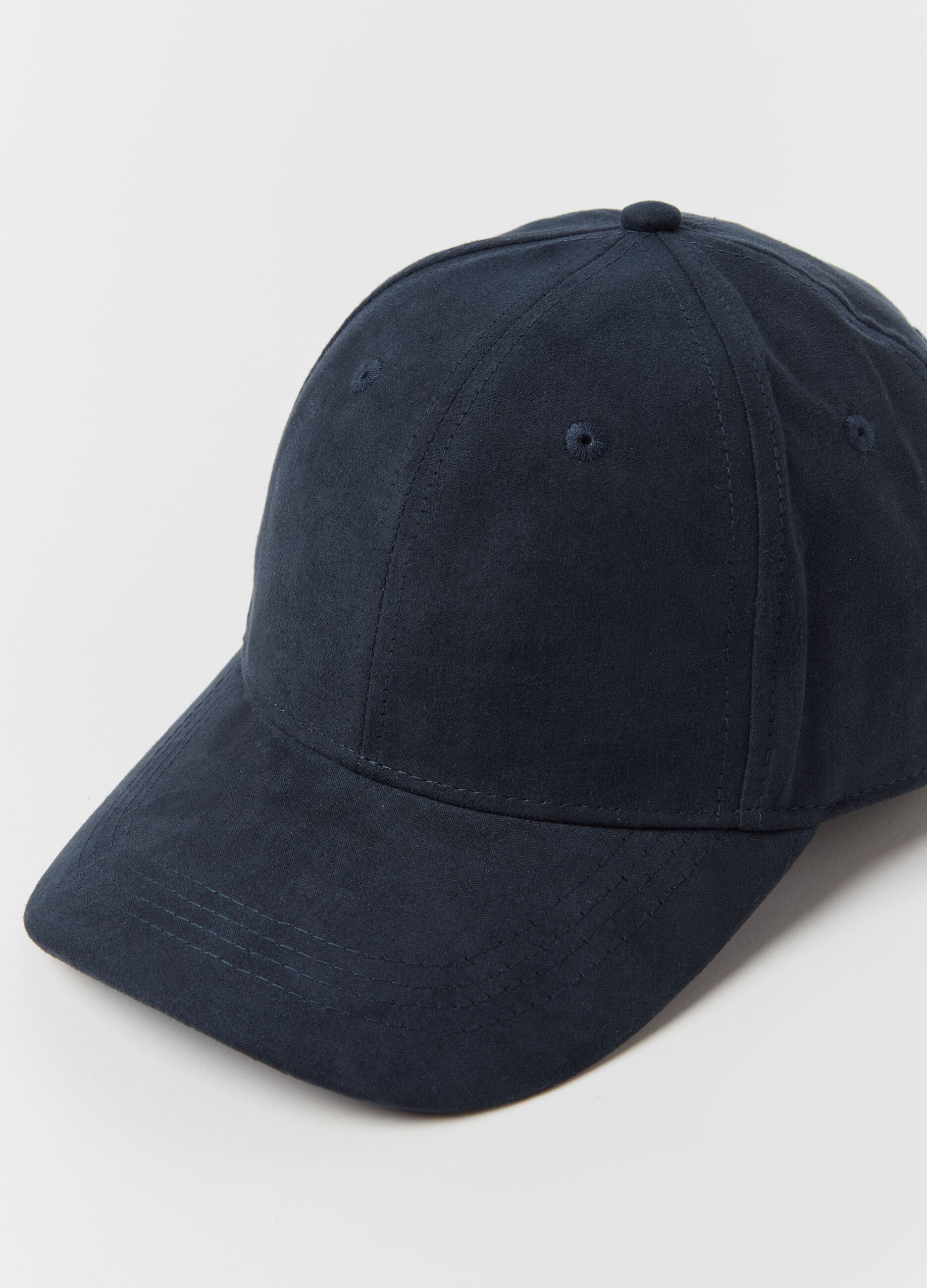 Suede-effect baseball cap