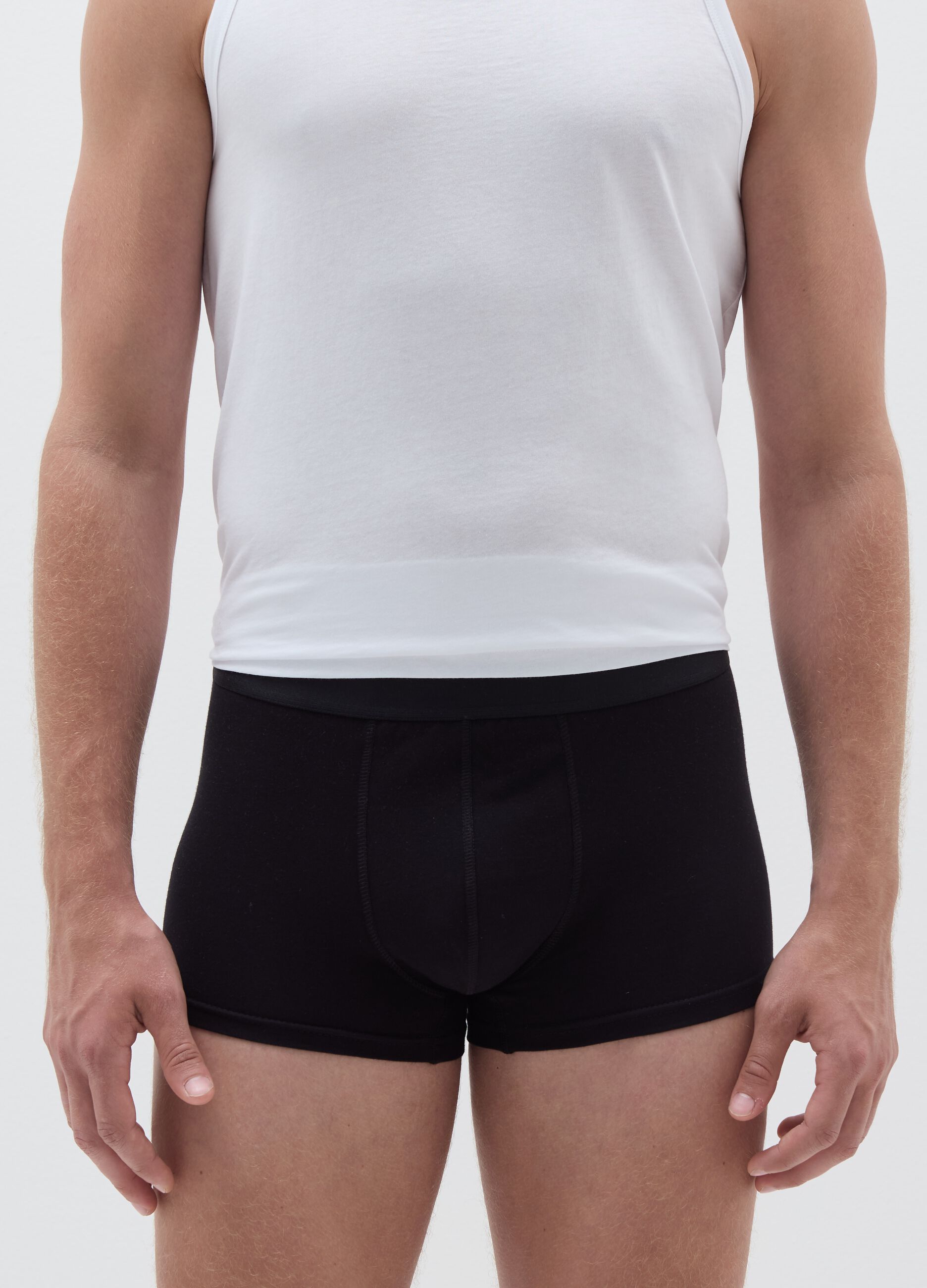 Three-pack boxer shorts with external elastic