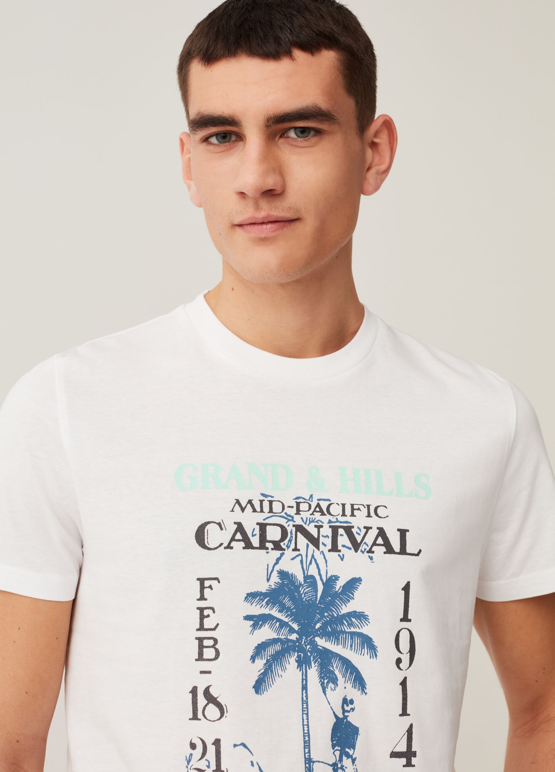Camiseta de algodón estampado Grand&Hills
