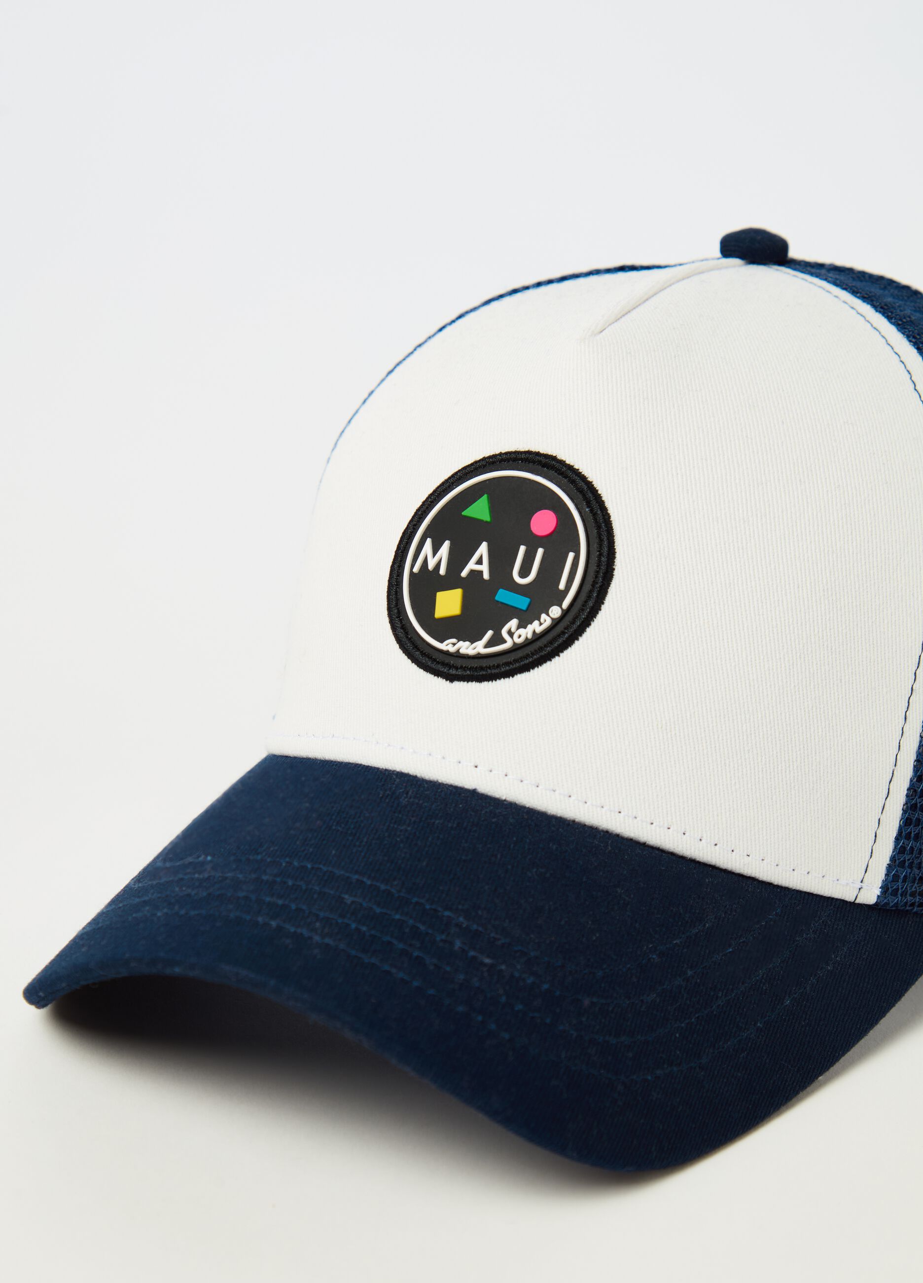 Baseball cap with patch with logo