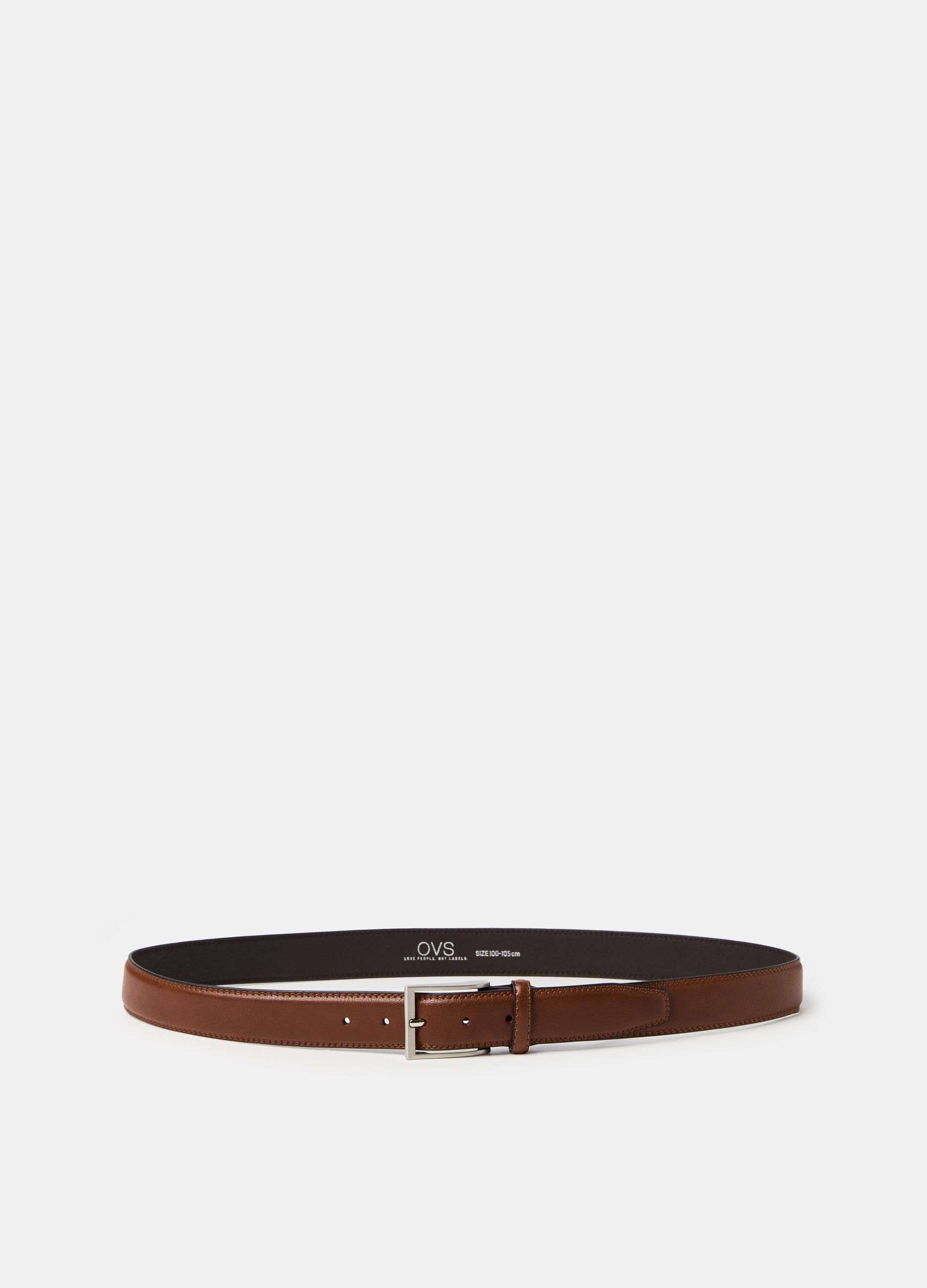 Belt with contrasting stitching