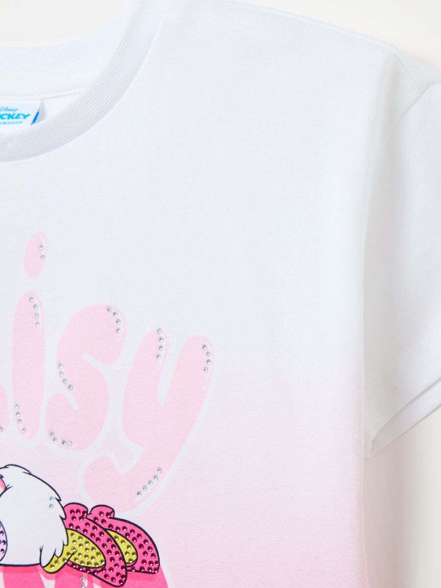 T-shirt with diamantés and Daisy Duck print_3