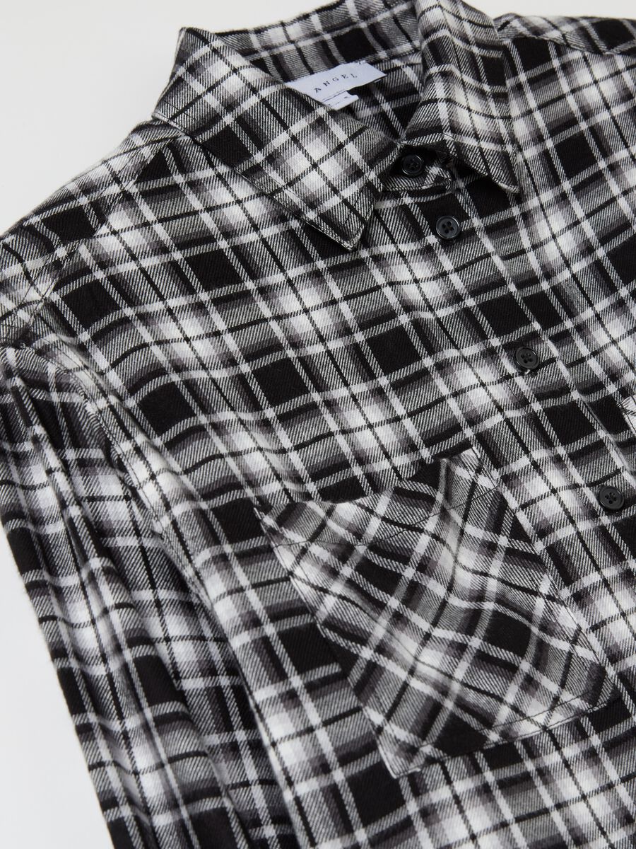 Crop shirt in check flannel_5