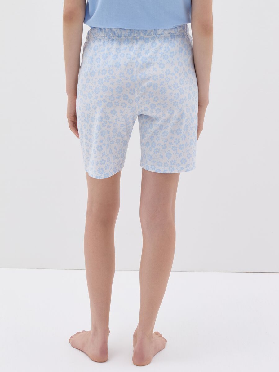 Pyjama trousers with small flowers print_2