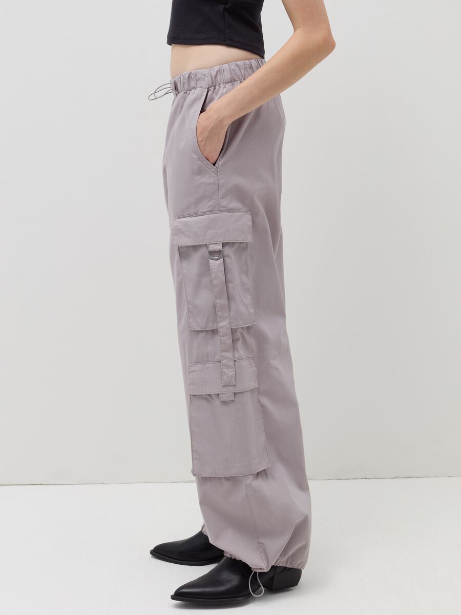 Cotton cargo parachute trousers_3