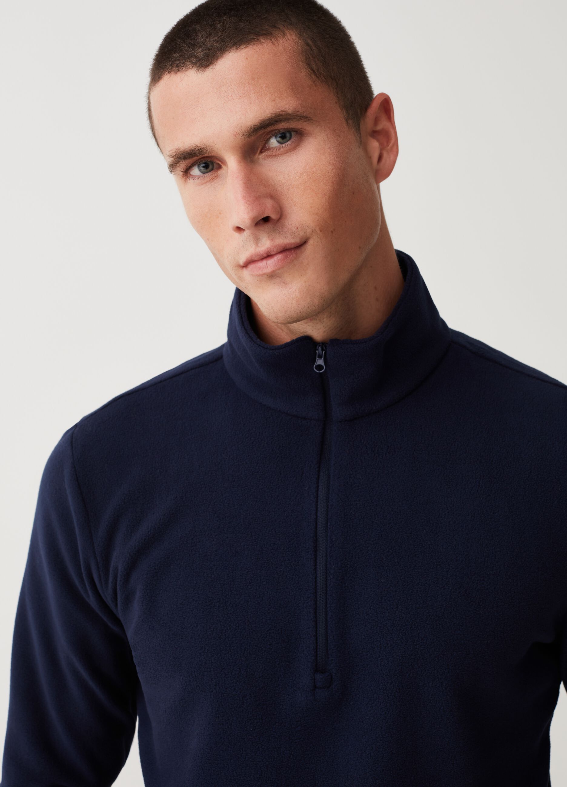 Half-zip sweatshirt in fleece