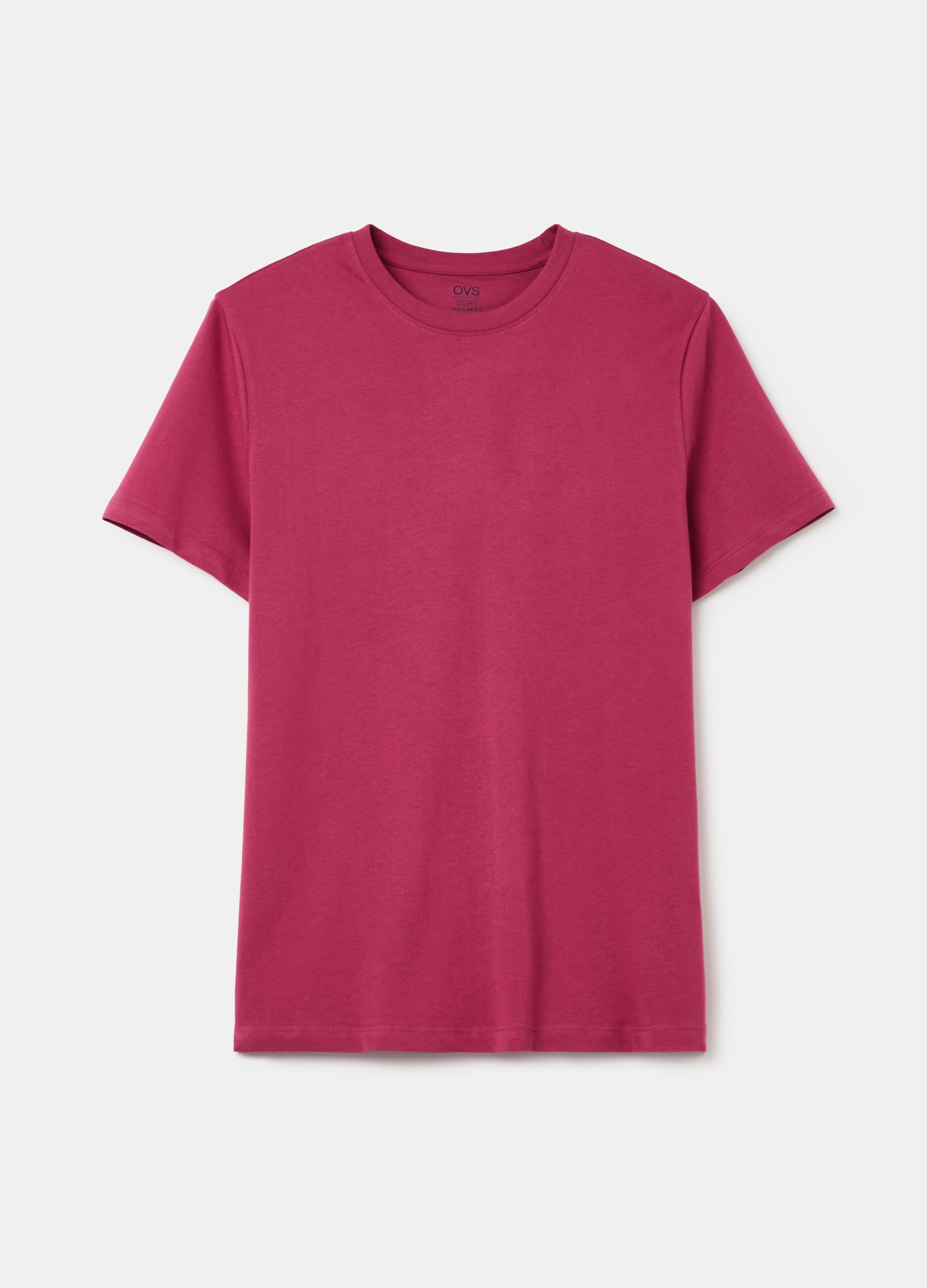 Cotton T-shirt with round neck