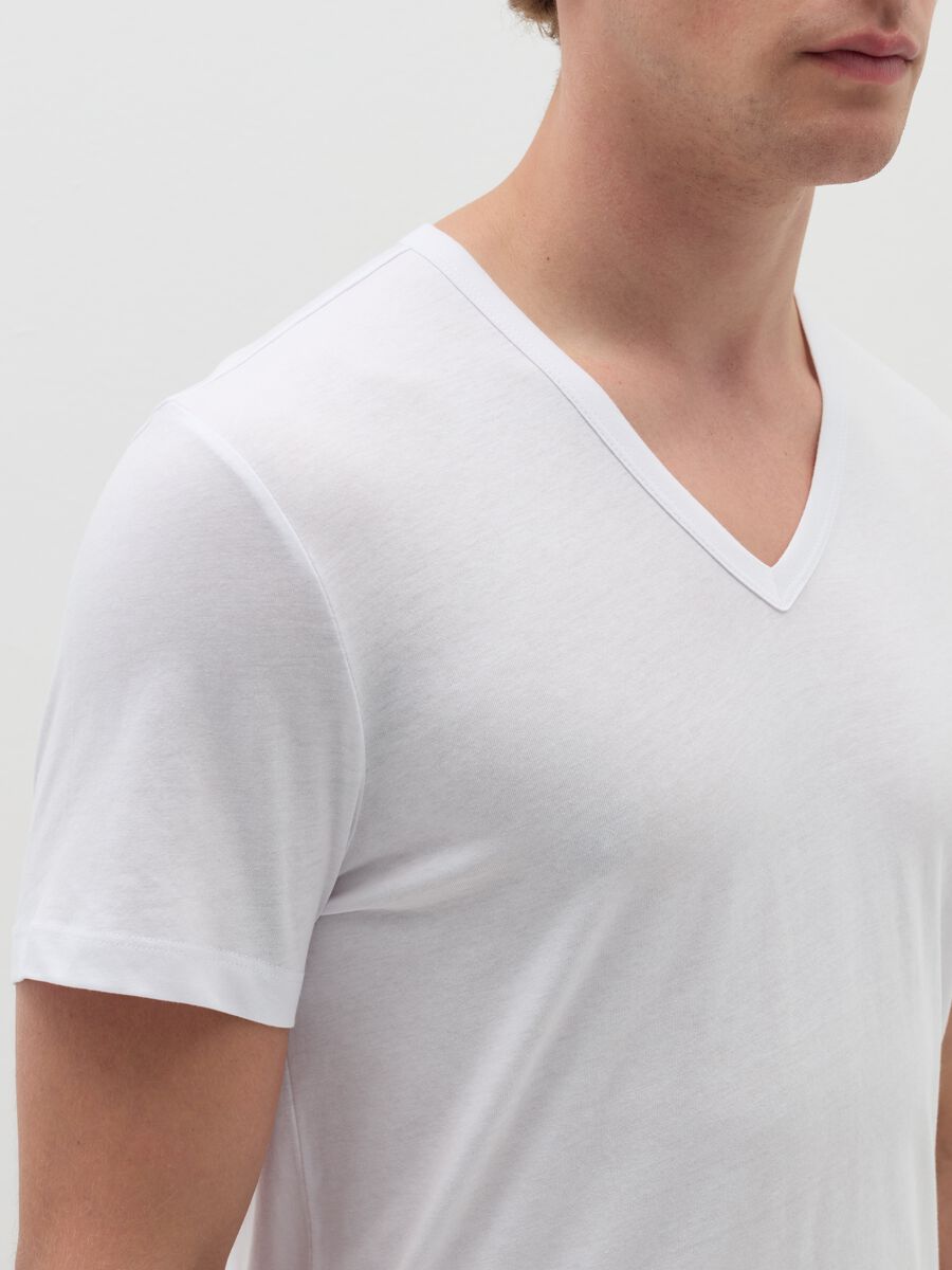 Two-pack undershirts with V neckline in jersey_1