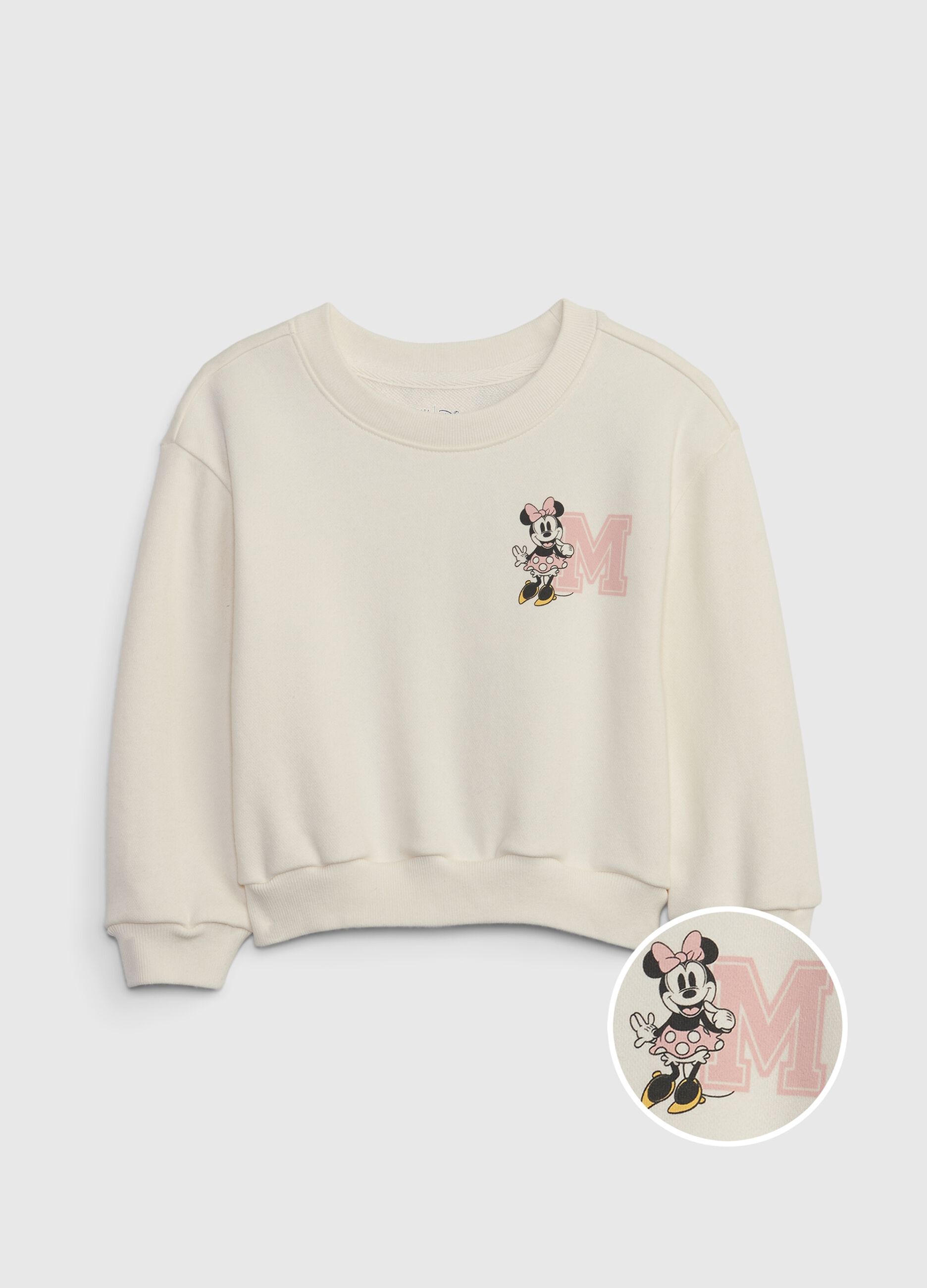 French terry sweatshirt with Disney Minnie Mouse print