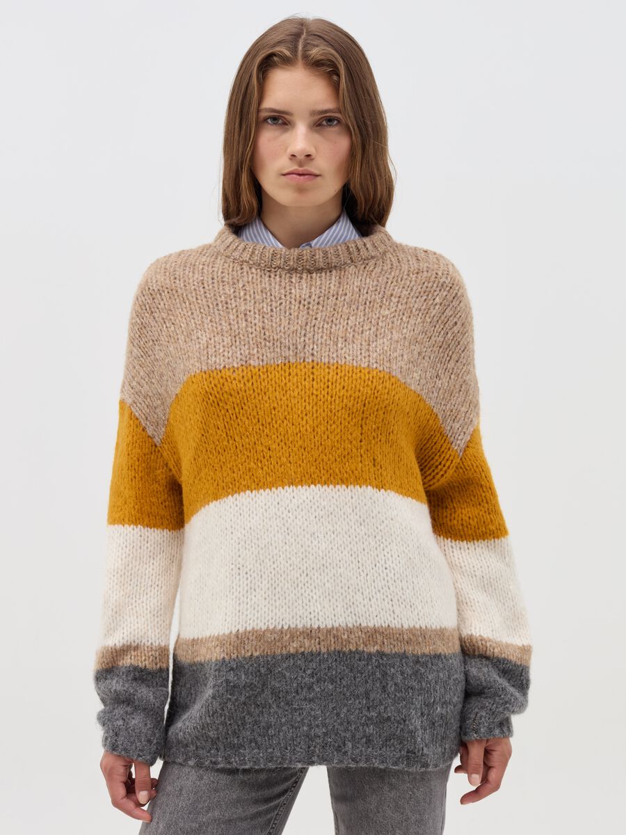 Pullover oversize color-block_1