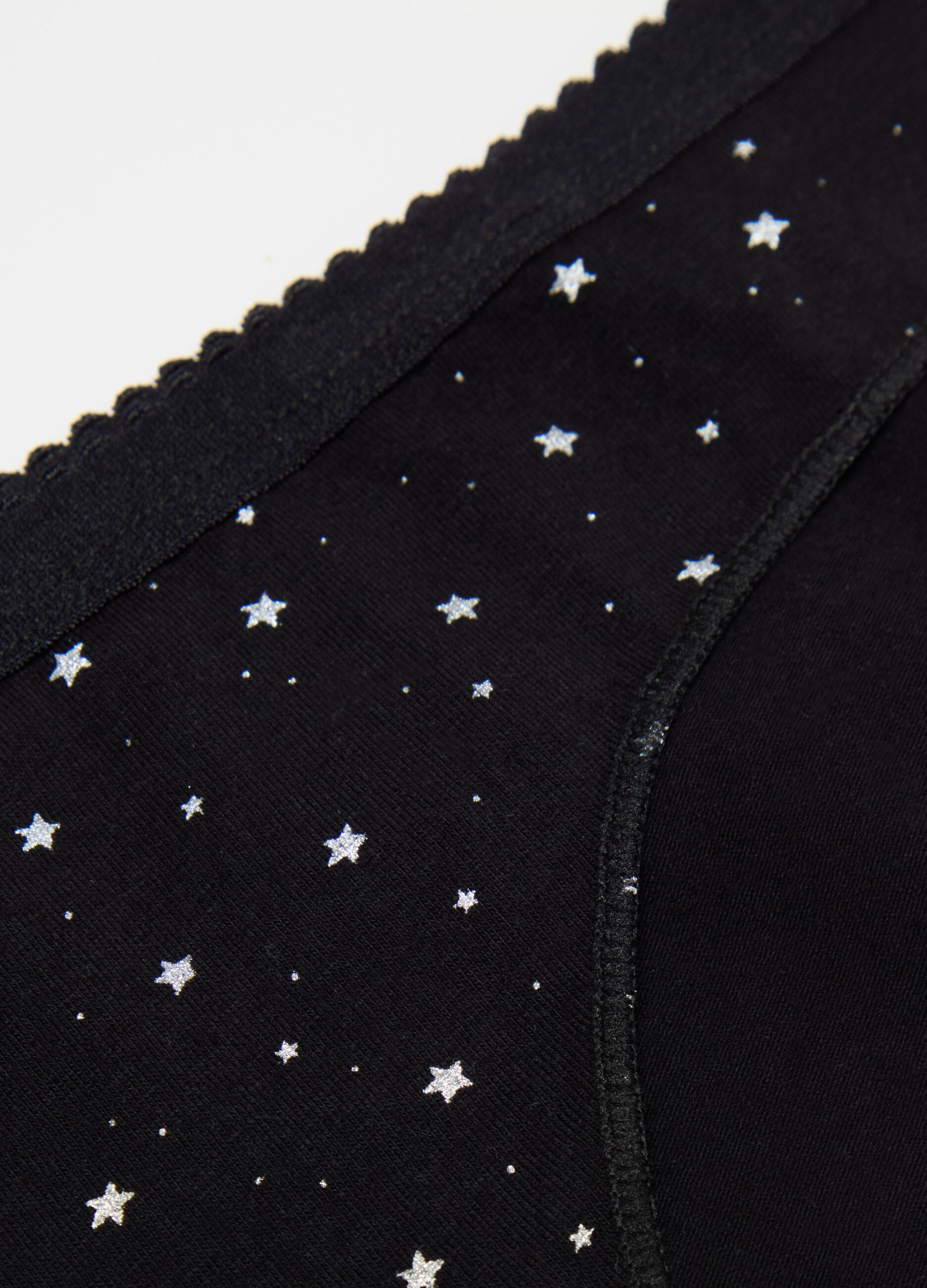 Organic cotton briefs with stars print