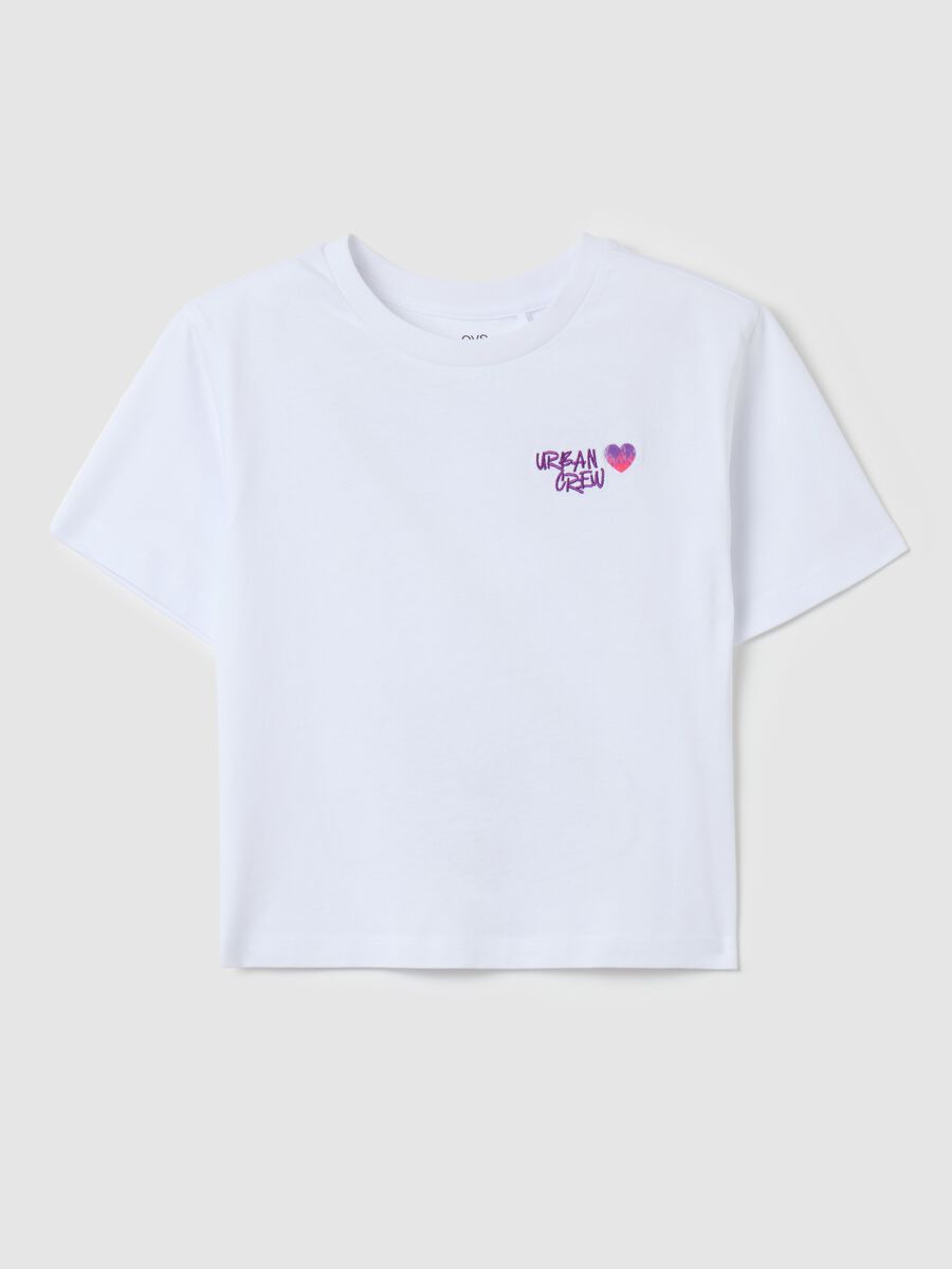 Boxy-fit T-shirt with "Urban Crew” embroidery_0