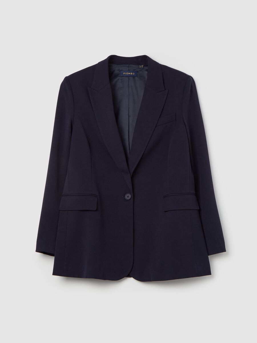 Contemporary solid colour single-breasted blazer_4