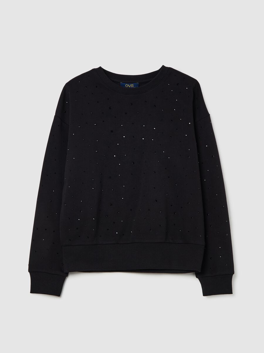 Oversized sweatshirt with all-over diamantés_4