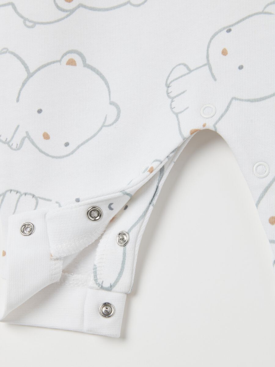 Organic cotton onesie with teddy bears print_2