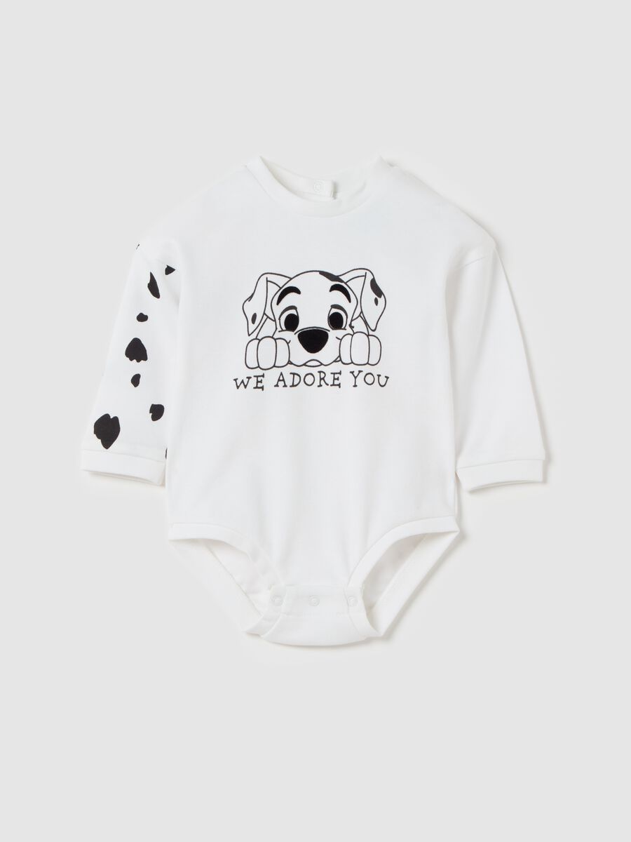 Long-sleeved bodysuit with 101 Dalmatians print_0