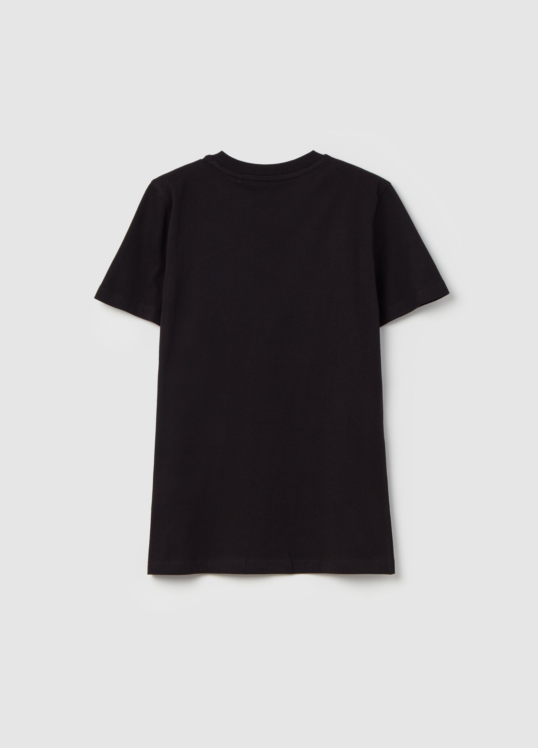 Solid colour T-shirt in organic cotton