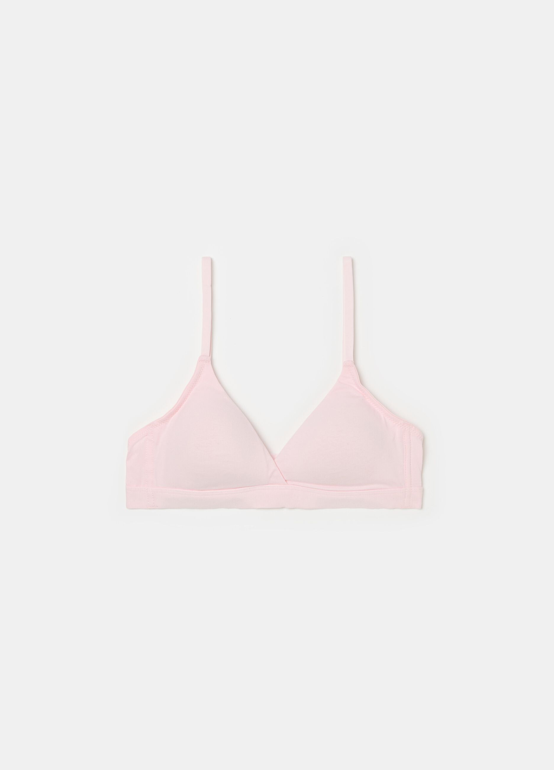 The Triangle solid colour semi-padded bra