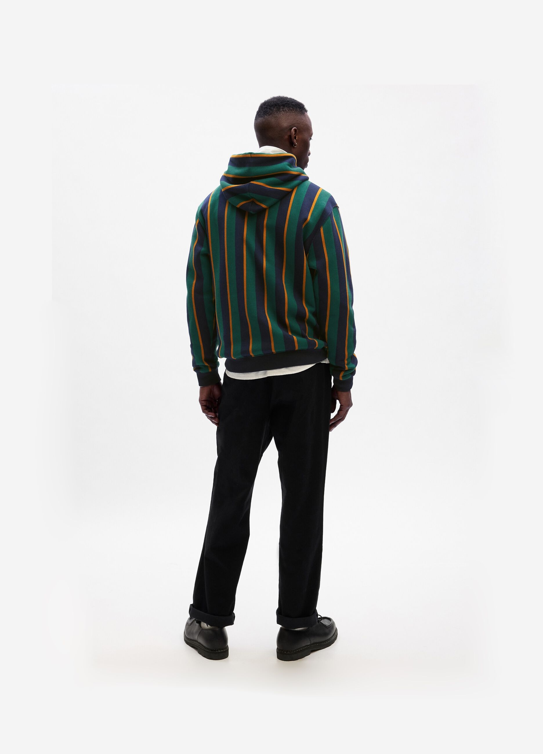 Men's Stripe Tracksuits Zipper Pocket Hoodie Sweatshirt Sweatpants