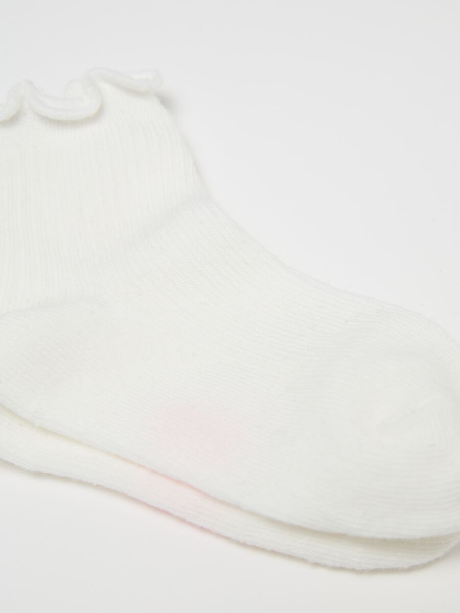 Three-pair pack short socks with wavy hem_2