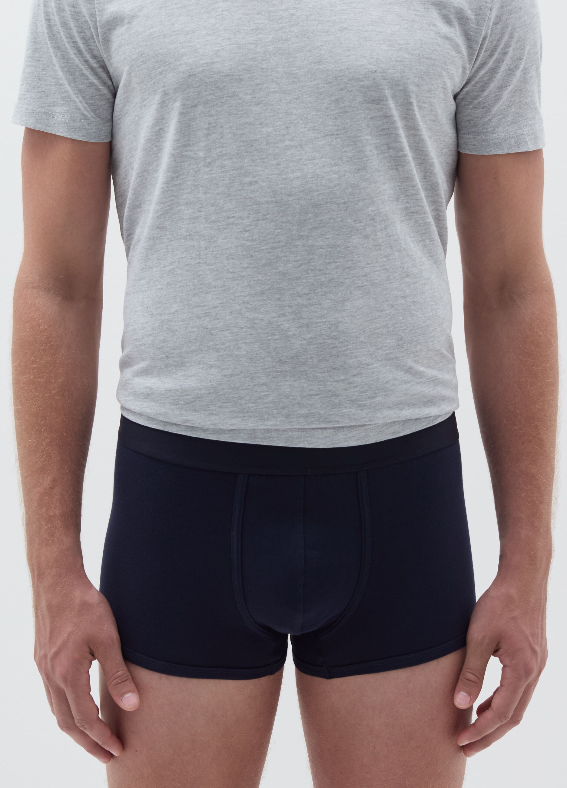 Three-pack boxer shorts with contrasting piping