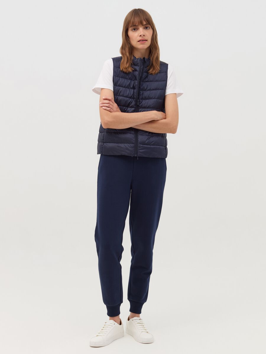 Ultralight gilet with high neck_0