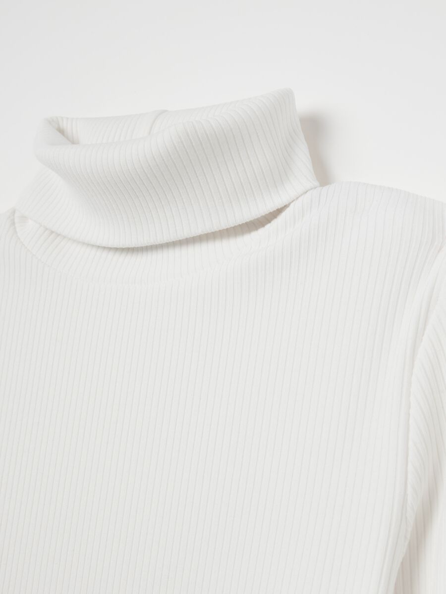 Contemporary flat-ribbed turtleneck pullover_5