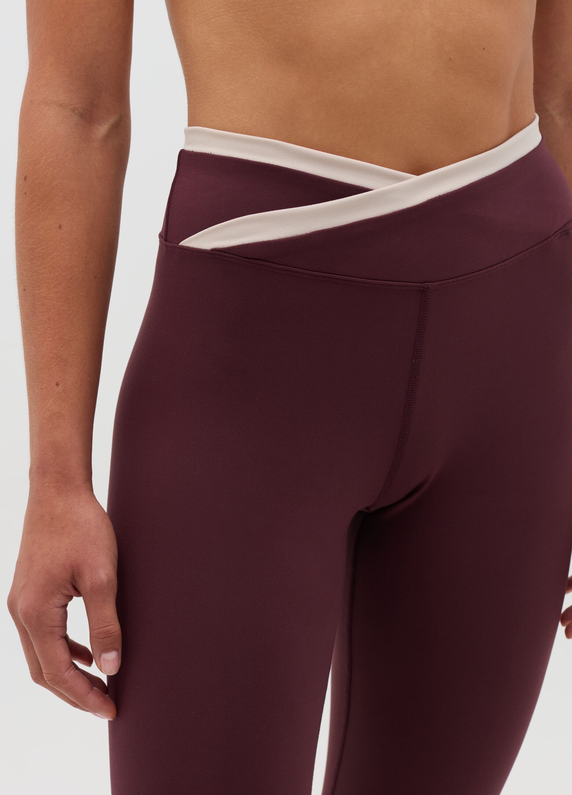 AI•KI leggings with contrasting trim