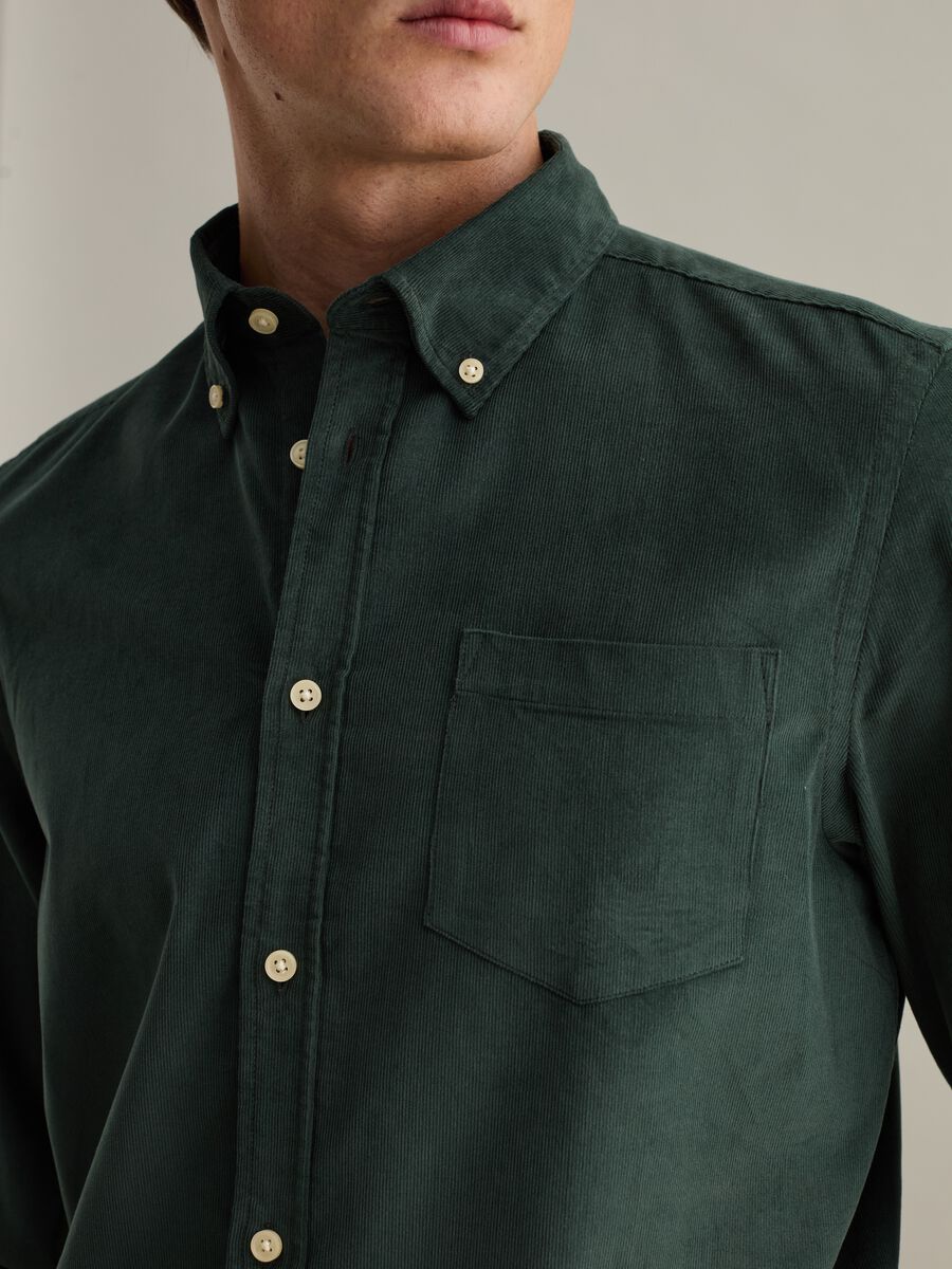 Camicia in corduroy colletto button-down_3