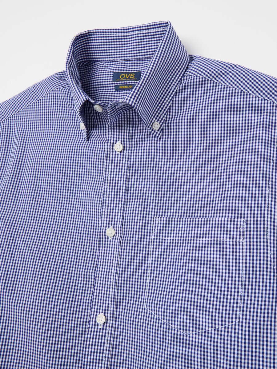 Regular-fit shirt with micro check pattern_5