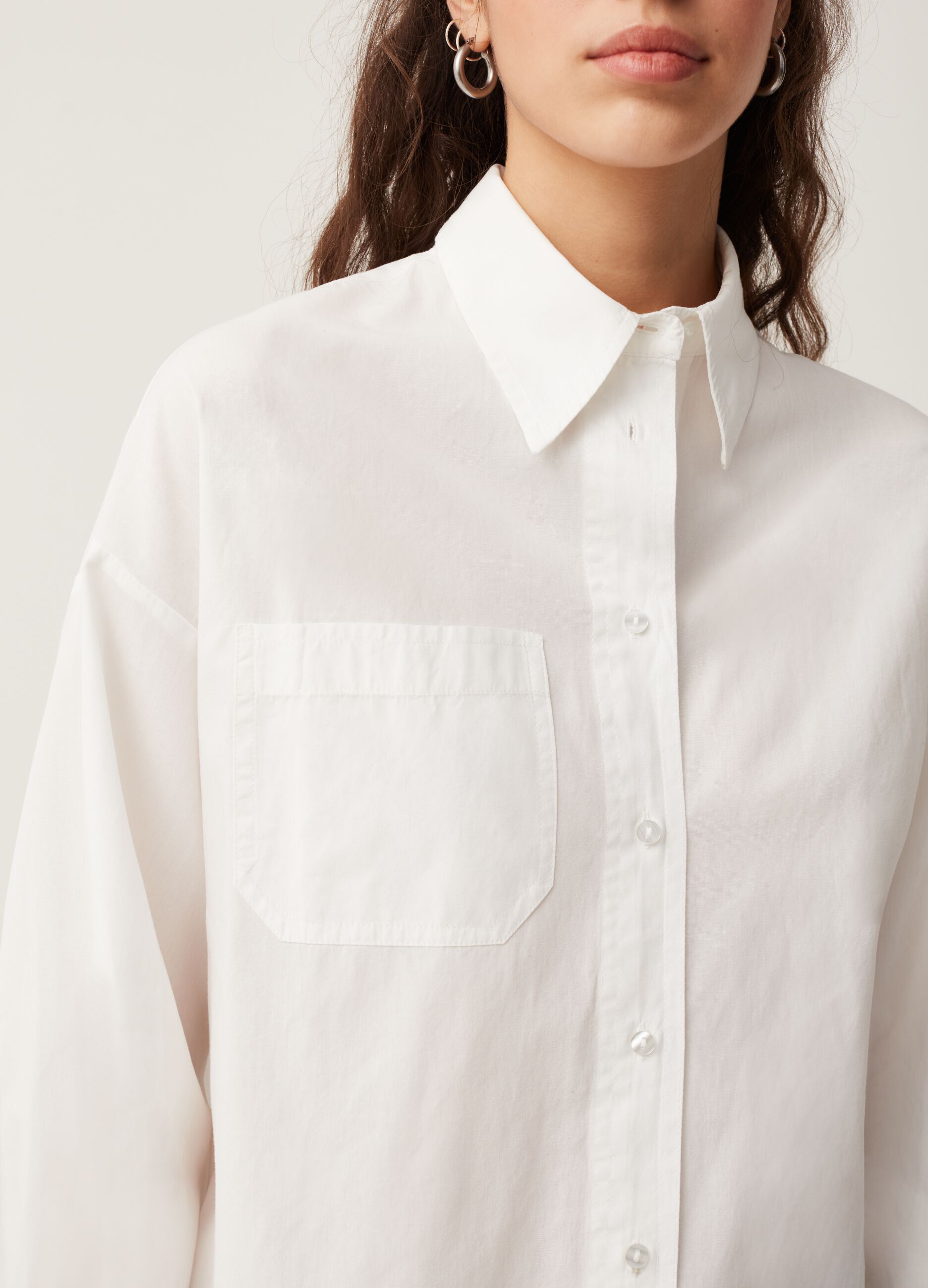 Cotton oversized shirt