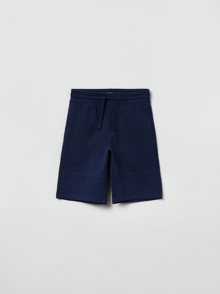 French Terry Bermuda shorts with drawstring_0