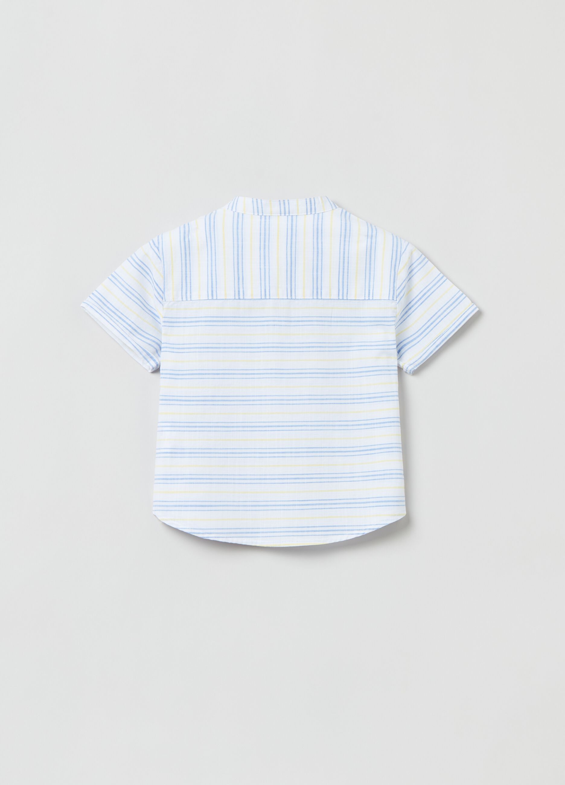 Yarn-dyed striped cotton shirt