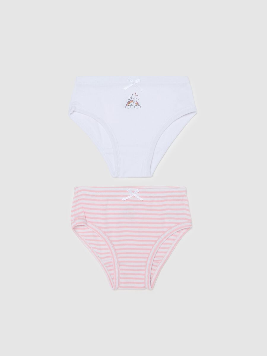 Two-pack briefs in organic cotton with bow_0