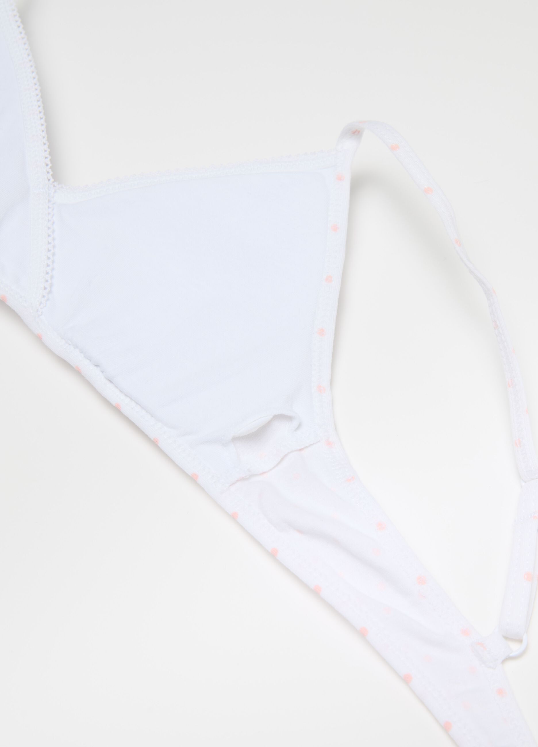 Reggiseno a triangolo semi imbottito a pois