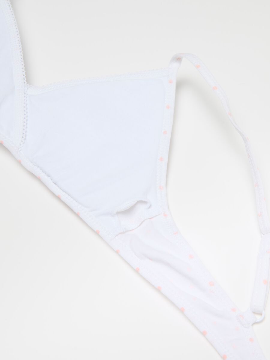 Reggiseno a triangolo semi imbottito a pois_3