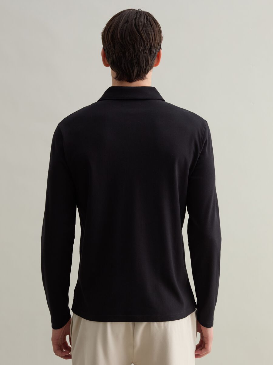 Tech long-sleeved polo shirt_3