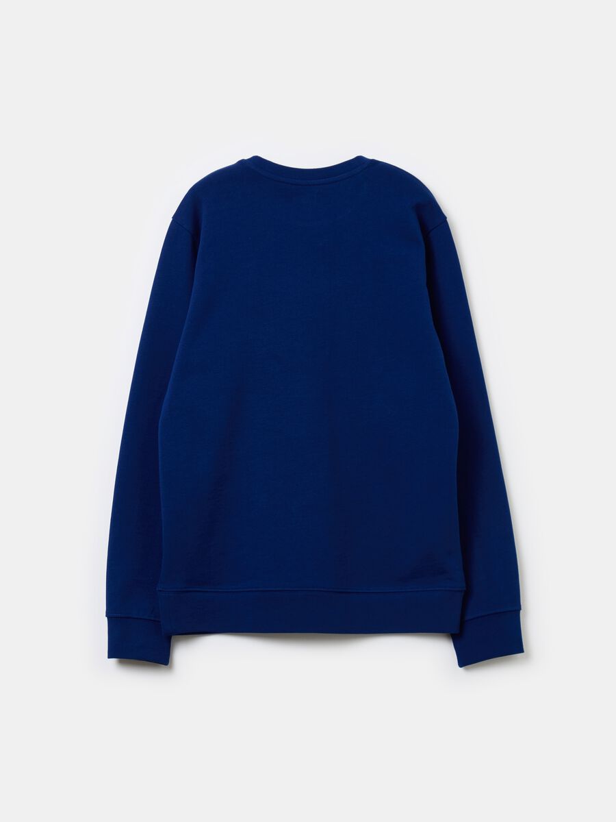 Solid colour sweatshirt with round neck_1